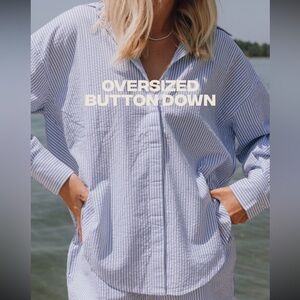 DAILY DRILLS SEERSUCKER BUTTON DOWN XS/S